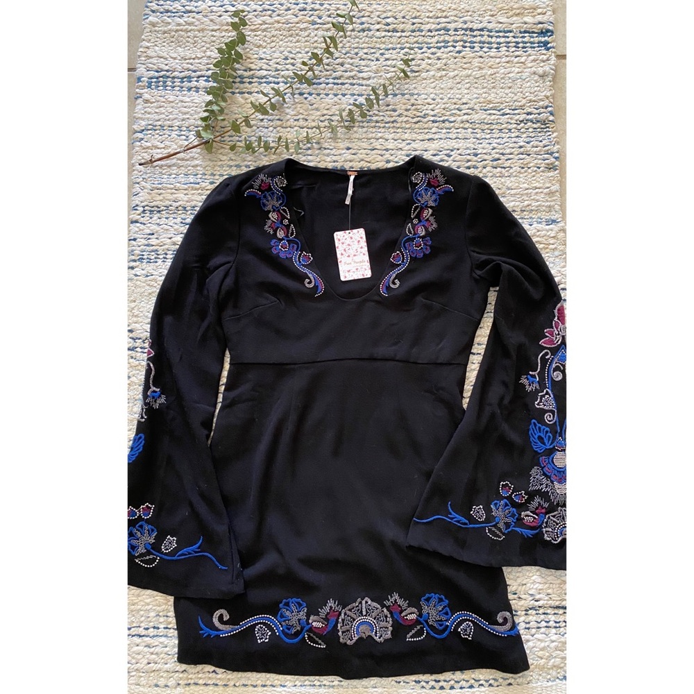 Free People Folk Dress Black - Picture 3 of 8